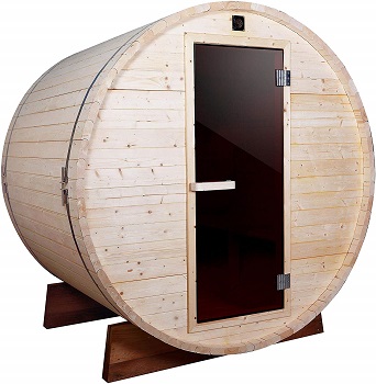 Aleko Outdoor and Indoor 5 Person Barrel Sauna